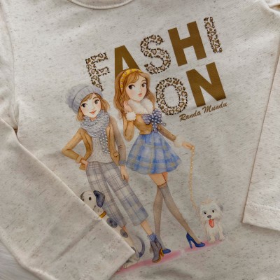 Conj. Blusa Manga Longa de Linho Fashion  e Calça de Moletom - Areia